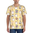 thumbnail image 1 of Rateoe Rabbit And Candy Pattern Men’s Baseball Short Sleeve Polo Shirt, Midweight Men's Shirt Golf Shirt Polo Shirts Quick Dry Short-Medium, 1 of 7