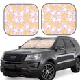 thumbnail image 1 of Rateoe Rabbit And Chick Pattern 2 Piece Car Windshield Sun Shade Foldable | Front Windshield Shade for Sun, Heat and UV Rays | Sunshade for Car Front Window-Large, 1 of 6