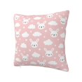 thumbnail image 1 of Rateoe Rabbit And Cloud Pattern Throw Pillow Cover Premium Pillow Stuffer Sham Square for Decorative Cushion Bed Couch Sofa(Pillow insert not included), 1 of 8