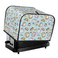 thumbnail image 1 of Rateoe Rabbit Burger Coffee Pattern Toaster Covers 4 Slice Wide Slot,Bread Machine Cover,Bread Dust Cover & Fingerprint Protection,Appliance Covers, 1 of 6