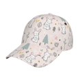 thumbnail image 1 of Rateoe Rabbit Forest Pattern Baseball Cap Outdoor Cap Mountain Dad Hat - Unstructured Soft Cotton Cap-Adjustable UV Protection Cap, 1 of 6