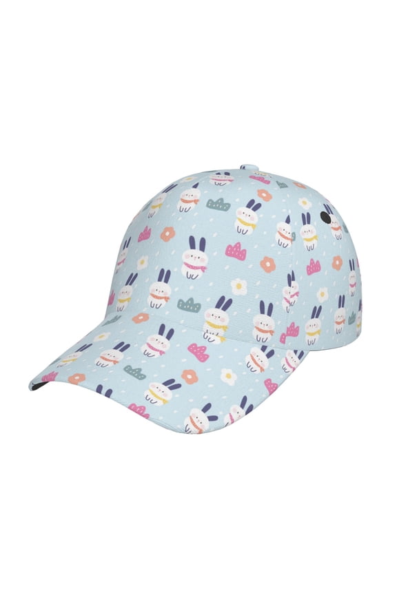 Rabbit In The Rain Pattern Baseball Cap Outdoor Cap Mountain Dad Hat - Unstructured Soft Cotton Cap-Adjustable UV Protection Cap