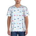 thumbnail image 1 of Rateoe Rabbit In The Rain Pattern Men’s Baseball Short Sleeve Polo Shirt, Midweight Men's Shirt Golf Shirt Polo Shirts Quick Dry Short-3X-Large, 1 of 7