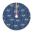 thumbnail image 1 of Rateoe Raccoon blue point Pattern Christmas Tree Skirt with Ties, Christmas Tree Decorations, Farmhouse Christmas Decor Xmas Holiday Decorations-30", 1 of 6