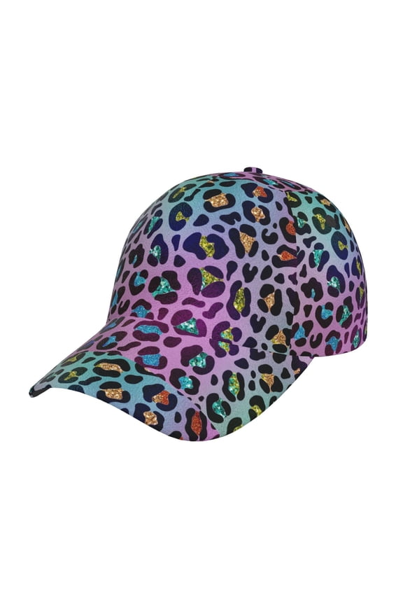 Rainbow Animal Skin Pattern Baseball Cap Outdoor Cap Mountain Dad Hat - Unstructured Soft Cotton Cap-Adjustable UV Protection Cap