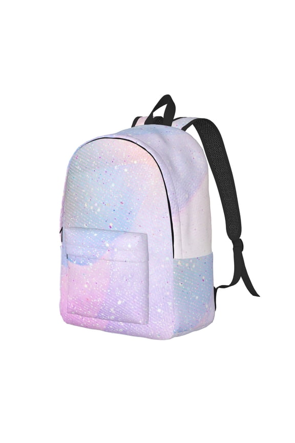 Rainbow Pattern Durable Canvas Backpack for Men & Women – Stylish & Lightweight – Adjustable Straps, Multiple Pockets – Fits 15-17 Inch LaptopsSmall