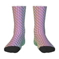thumbnail image 1 of Rateoe Rainbow Peacock Feathers Pattern Children's Socks, Socks Gifts ,kids Crew Soft Cotton Socks , Moisture-Wicking, Durable, Ideal for Daily Wear & Sports, 1 of 5