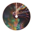 thumbnail image 1 of Rateoe Rainbow Scales Fantasy Dragon Pattern Christmas Tree Skirt with Ties, Christmas Tree Decorations, Farmhouse Christmas Decor Xmas Holiday Decorations-36", 1 of 6