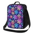 thumbnail image 1 of Rateoe Rainbow Snowflakes Lunch Bag Reusable Lunch Box with Shoulder Straps for Men Women Insulated Portable Lunchbox for adults Suitable for School Work Picnic, 1 of 7