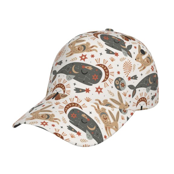 Rateoe Ramadan Whale Pattern Baseball Cap Outdoor Cap Mountain Dad Hat - Unstructured Soft Cotton Cap-Adjustable UV Protection Cap