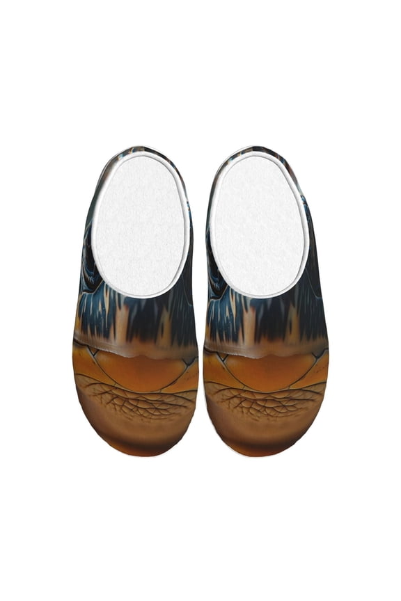 Realistic Cute Sea Turtle Print Women's Men's Cotton Knit Slippers Lightweight Memory Foam Indoor House Shoes with Anti-Skid Sole-39/40
