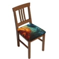 thumbnail image 1 of Rateoe Red And Blue Fire Peacock Pattern Square Couch Cushion Covers, Sofa Furniture Protector Slipcover with Bottom Tie rope, Soft Non-Slip Non-Wrinkle Non-Sticky-Two Pieces, 1 of 7
