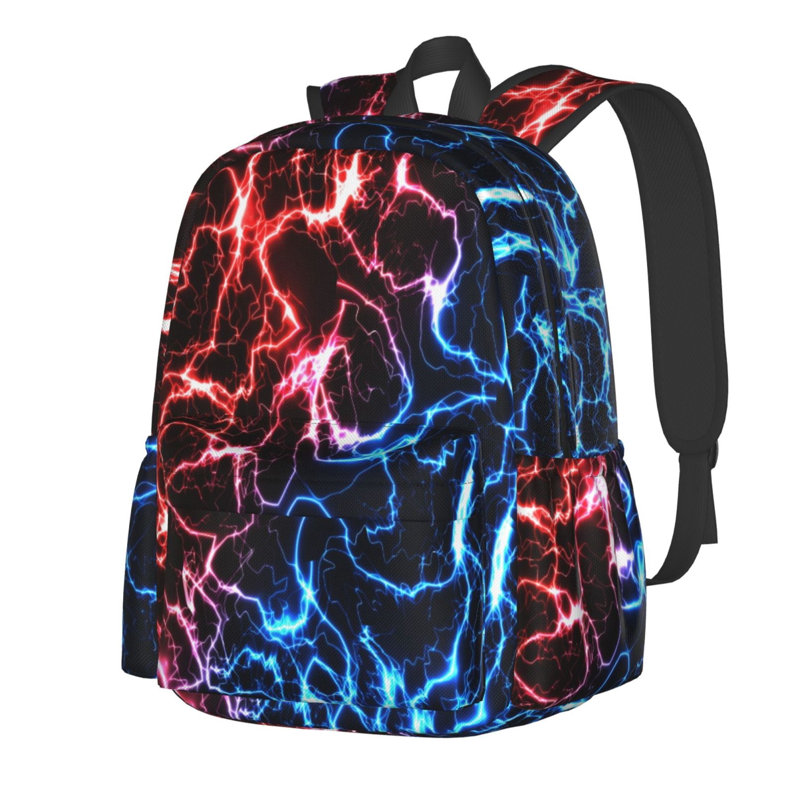 Tariro Unisex Backpack - Red and Blue Abstract Pattern Backpack BURLEBO Patriotic Backpack | Academy main image 4
