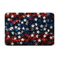 thumbnail image 1 of Rateoe Red Blue White Stars Pattern Flannel Door Mat Indoor Outdoor Entrance, Waterproof All-Weather Doormat,Fade Resistant, Low Profile Entryway Mat 16x24in, 1 of 7