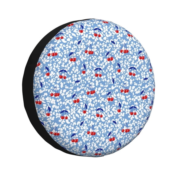 Rateoe Red Cherries Pattern Tire Cover Wheel Protectors Weatherproof Wheel Covers Universal Fit for Trailer Rv SUV Truck Camper Travel Trailers Accessories-17 inch