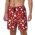thumbnail image 1 of Rateoe Red Christmas Cheer. Pattern Men’s Swim Shorts with Compression Liner – Double-Layered Quick-Dry Swimwear, Comfortable & Stretchy Beach Shorts-XX-Large, 1 of 6