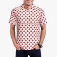 thumbnail image 1 of Rateoe Red Cross Pattern Men's Short Sleeve Polo Shirts, Golf Polo Shirts Short Sleeve Performance Moisture Wicking Dry-Medium, 1 of 6