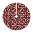 thumbnail image 1 of Rateoe Red Floral Pattern Christmas Tree Skirt with Ties , Christmas Tree Decorations, Farmhouse Christmas Decor Xmas Holiday Decorations-30", 1 of 6
