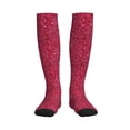 thumbnail image 1 of Rateoe Red Glitter Compression Socks for Women and Men 20-30mmHg-Circulation Support Socks Knee High Nurse Pregnant Running Medical and Travel Athletic, 1 of 7