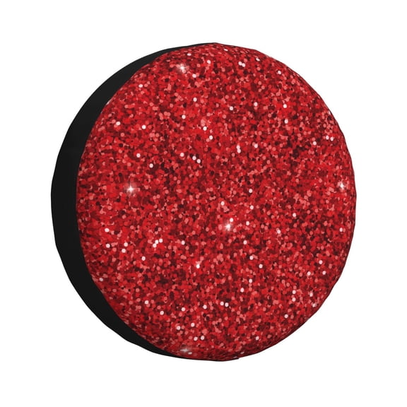 Rateoe Red Glitter Pattern Tire Cover Wheel Protectors Weatherproof Wheel Covers Universal Fit for Trailer Rv SUV Truck Camper Travel Trailers Accessories-14 inch