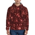 thumbnail image 1 of Rateoe Red Glitter Texture Pattern Mens Hoodie, Pullover Hooded Sweatshirt, Kangaroo Pocket Hoodie Ideal for Daily Wear, Travel and Home-XX-Large, 1 of 7