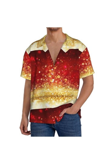 Red And Gold Shirt Mens