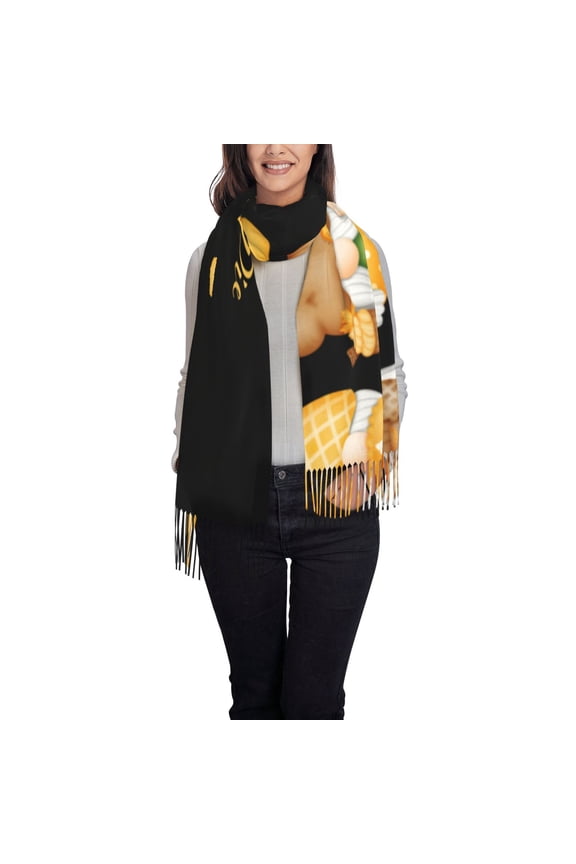 Red Gothic Skeleton Throne Women's Traditional Scarf Wrap Tassel Shawl Fringes Neck Head Shawl Retro Scarf