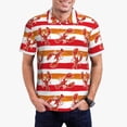 thumbnail image 1 of Rateoe Red Lobster Pattern Men's Short Sleeve Polo Shirts, Golf Polo Shirts Short Sleeve Performance Moisture Wicking Dry-Large, 1 of 6