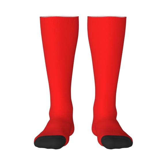 Rateoe Red Pattern Women’s Knee High Crew Socks,Trouser Socks Comfortable, Breathable, Moisture-Wicking and Soft