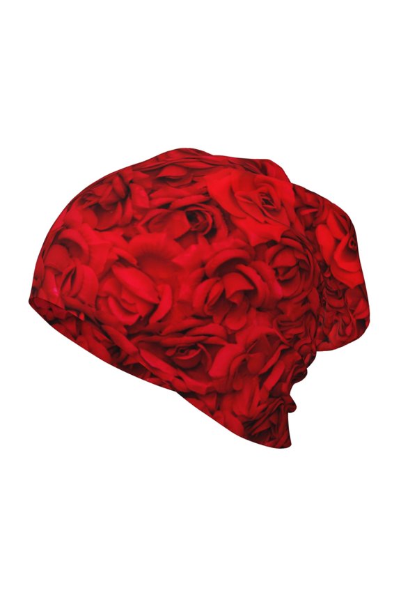 Red Rose Kids Beanie Warm Knit Beanie Hats Boys Girls Winter Hat Soft Slouchy Hats for Kids