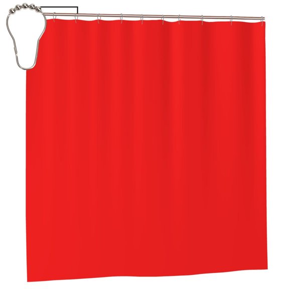 Rateoe Red Shower Curtain - Fancy Bathroom Shower Curtain Sets - Waterproof Shower Curtain with Hooks with 12 Plastic Hooks 72x72 Inches