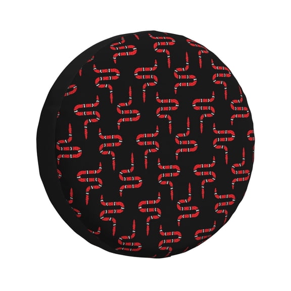 Rateoe Red Snake Pattern Tire Cover Wheel Protectors Weatherproof Wheel Covers Universal Fit for Trailer Rv SUV Truck Camper Travel Trailers Accessories-14 inch