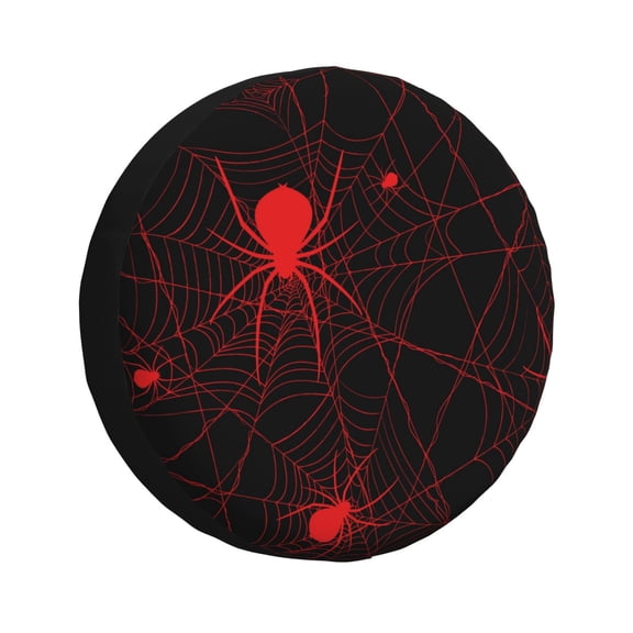 Rateoe Red Spider On The Web Pattern Tire Cover Wheel Protectors Weatherproof Wheel Covers Universal Fit for Trailer Rv SUV Truck Camper Travel Trailers Accessories-14 inch