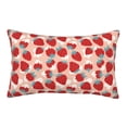 thumbnail image 1 of Rateoe Red Strawberry Pattern Pillow Covers with Invisible Zipper(Pillows are not Included) Standard Pillowcases-16"x24", 1 of 6