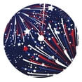 thumbnail image 1 of Rateoe Red White Blue Fireworks 1 Print Christmas Tree Skirt 48" for Xmas Holiday New Year Party Circle Tree Mat Ornaments Decoration, 1 of 7
