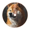 thumbnail image 1 of Rateoe Regal Shiba Inu Pattern Christmas Tree Skirt with Ties, Christmas Tree Decorations, Farmhouse Christmas Decor Xmas Holiday Decorations-36", 1 of 6