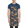 thumbnail image 1 of Rateoe Reindeer Aprons with Pocket,Men Womens Aprons Waterproof Adjustable Cooking Aprons for Kitchen Gardening and Salon, 1 of 7