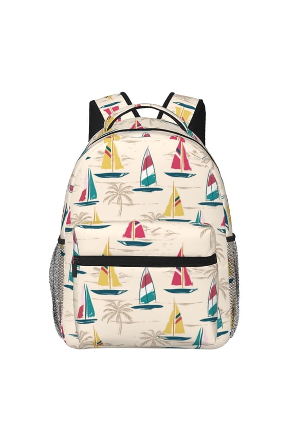 Reto Marine Nautical Pattern Casual Backpack for School, Work, Travel  Adjustable Straps, Multiple Compartments  Ergonomic Design, Fits Laptops and Tablets