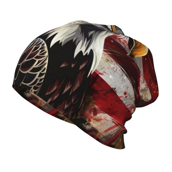 Rateoe Retro American Eagle A Kids Beanie Warm Knit Beanie Hats Boys Girls Winter Hat Soft Slouchy Hats for Kids