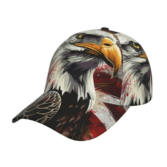 Rateoe Retro American Eagle A Pattern Men’s Baseball Cap – Adjustable Curved Brim Hat, Soft Cotton Sports Cap for Outdoor, Casual, and Everyday Wear, Comfortable & Breathable