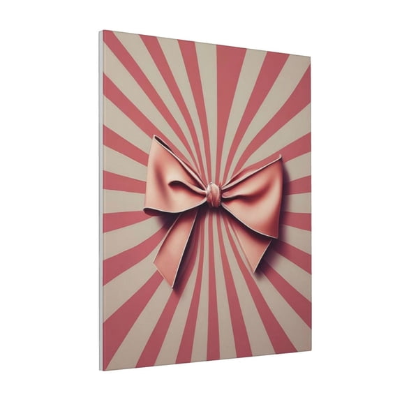 Rateoe Retro Bow Pattern Decorative Picture – Unique Modern Wall Art, Ready-to-Hang Canvas Print for Home (Vertical)