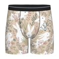 thumbnail image 1 of Rateoe Retro Bunny Flower Print Men’s Underwear Boxer Briefs Soft Comfortable Underwear Boxer Briefs, Long Leg Briefs,Anti-chafing Boxer Briefs, 1 of 7