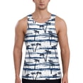 thumbnail image 1 of Rateoe Retro Coconut Tree Pattern Sleeveless Gym Shirt Muscle Tee Breathable Workout Shirt Slim-Fit Tank Quick Dry Fit Muscle Tank Top Bodybuilding Sleeveless T Shirt-XX-Large, 1 of 7