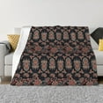 thumbnail image 1 of Rateoe Retro Floral Pattern Flannel Throw Blanket, Ultra-soft Blanket for Bed, Couch, Car, Hypoallergenic Anti-pilling blanket-60"x50"(Horizontal), 1 of 6