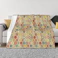 thumbnail image 1 of Rateoe Retro Geometry Pattern Flannel Throw Blanket, Ultra-soft Blanket for Bed, Couch, Car, Hypoallergenic Anti-pilling blanket-60"x50"(Horizontal), 1 of 6