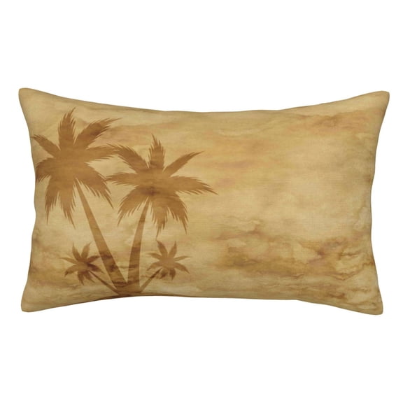 Rateoe Retro Palm Tree Pattern Decorative Pillow Case,Throw Pillow Covers,Plush Pillow Cover,Soft Pillow Case,Velvet Pillow Case-14"x20"