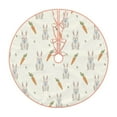 thumbnail image 1 of Rateoe Retro Rabbit Pattern Christmas Tree Skirt with Ties , Christmas Tree Decorations, Farmhouse Christmas Decor Xmas Holiday Decorations-30", 1 of 6
