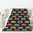 thumbnail image 1 of Rateoe Retro Video Game Pattern Flannel Throw Blanket, Ultra-soft Blanket for Bed, Couch, Car, Hypoallergenic Anti-pilling blanket-50"x40"(Vertical), 1 of 6