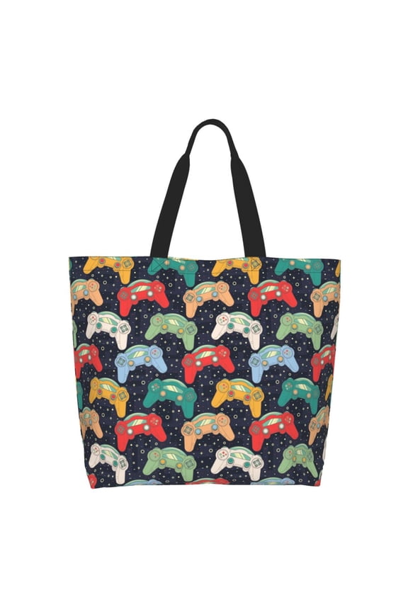 Retro Video Game Tote Bag - Waterproof Lightweight Handbags Travel Shoulder Bag for Hiking Yoga Gym Swimming Travel Beach