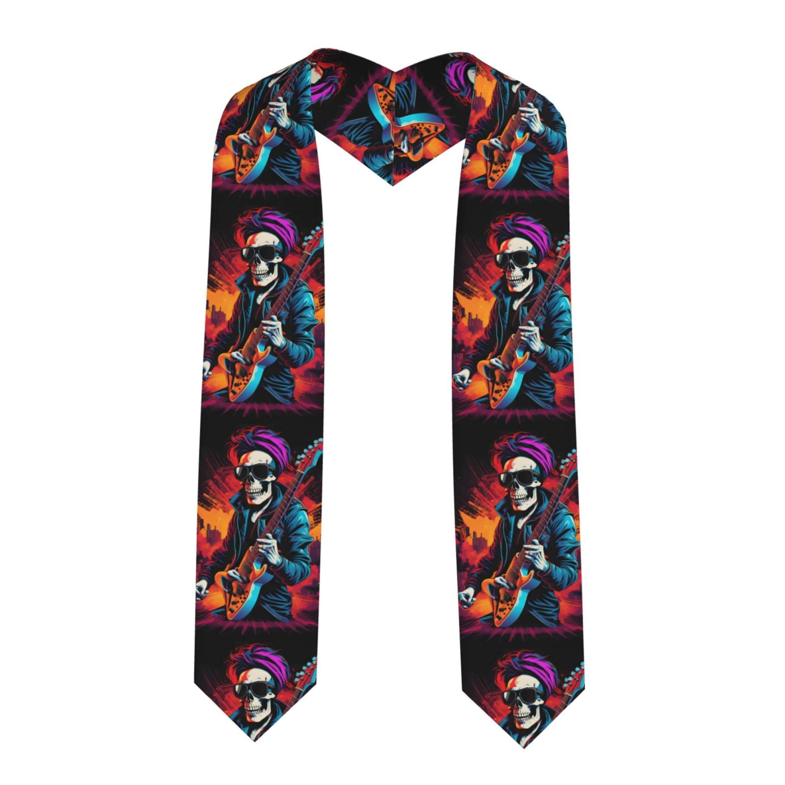 Rateoe Rock Skull Singer Pattern Graduation Shawl Stole – Elegant Stole ...